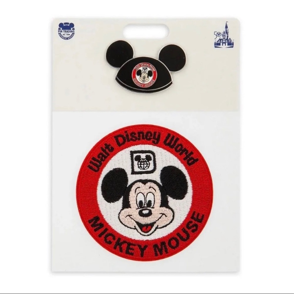 Walt Disney World Retro 50th Pin and Mickey Patch Set - Picture 1 of 6